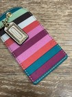 Vintage Coach Legacy Stripe Luggage Tag E Extra  Large Hang Tag 92626 Xl
