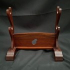 Katana-kake Two-tier Samurai Sword Wooden Rack Stand With Raden Lacquer Gourd