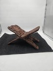 Vintage Wood Leaf Book Holder Cookbook Bible Hand Carved  71-7