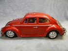 Vintage 1960 s Japanese Tin Vw Volkswagen Sedan Car Kingsize Red Battery-op