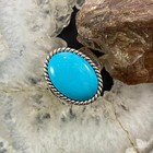 Carolyn Pollack Sterling Silver Oval Turquoise Decorated Ring Variety Of Sizes