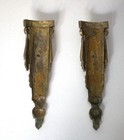 Paire Of Antique French Bronze Pediment Furniture Mounts
