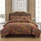 Chezmoi Collection Amelia 9-piece Floral Jacquard Patchwork Comforter Set King