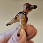Tiny Baby Deer Fawn Christmas Decor Plastic Vintage Mcm Christmas 1 5 