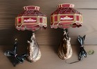 Pair Of Vintage 1998 Budweiser Clydesdale Wall Sconce Lamps - Great Condition