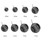 1pc Camera Center Pinch Snap On Front Lens Cap Cover 49-77mm For Nikon Canon