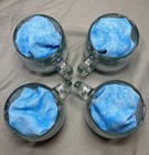 Nescaf   Frosted World Globe Promotional Mugs Nestl   8-ounces 1970s Set Of 4 New