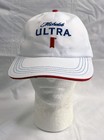Michelob Ultra Beer Baseball Hat Mens Cotton Embroidered Logo White
