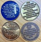 Lot Of  4 Alcoholics Anonymous Aa Tokens Recovery Sobriety Chips Coins Medallion