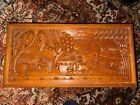 Vintage Wood Philippines Hand-carved End Table 