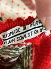 Vtg William Schmidt Red Fair Isle Wool Knit Child s Sweater Handmade In Norway