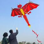 52inch X 63inch New Fiery Dragon Kite Single Line With Tail Good Flying As Gift