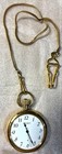 Seiko 57400080 Pocket Watch Vintage Mechanical Chain 30cm Gold Plated