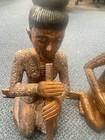 Circa 1900   s Hand Carved  Wooden Statues Of Thai Musicians Excellent Condition