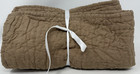 New Pottery Barn Belgian Flax Linen Hand Stiched Euro Shams Set Of 2  bronze 