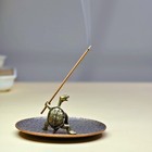 Battle Turtle Incense Holder medieval Metal Duel Scene no Elec home Office Decor