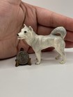 Retired Hagen Renaker Gray Sled Dog Miniature Husky Figurine Trinket Decor     