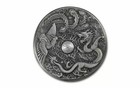2024 1 Oz Dragon   Phoenix Rotating Planchet Window  999 Silver Antique Medal