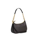 New Coach Ca548 Women   s Teri Shoulder Bag In Signature Canvas Gold brown Black
