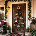 Christmas Tree Door Hanger Diy Kit  Holiday Patchwork Sewing Handmade Craft Set