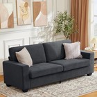 84  Corduroy Loveseat Sofa For Living Room  Modern Upholstered Sofa With Grey