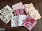 Vintage Floral  Butterflies  Stripes  Ribbons Bath Towels-  Lot Of 10