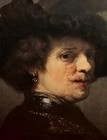1860s-80s Rembrandt Portrait Tronie Of A Man Chromolithograph Vtg Antique Print
