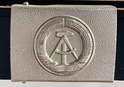 East German Army Leather Belt   Buckle Vintage Cold War German Military Unissued