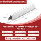 17 5 Inch Flavorizer Bars For Weber Genesis 300  Genesis E-310 E-320 E-330 Gr   