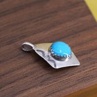 Native American Sterling 925 Silver Handmade Pendant  Navajo Jewelry Turquoise