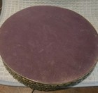 Vintage Mirror Tray Cirlce Gold Tone Filigree Ornate Trinket Vanity Perfume 