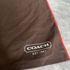 Coach Large Brown Dust Bag 19   l X 15   w Storage Cover W cotton White Corner Logo
