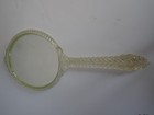 Antique  Retro  Vintage Clear Plastic Vanity Brush And Mirror Set