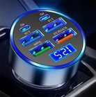 4 Usb 6 Ports Super Fast Car Charger Adapter For Iphone Samsung Android Phone