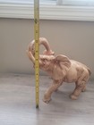 Vtg Rare Mcm Hand Carved Detailed Elephant Figure Statue - Read 