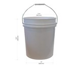 5 Gallon Plastic Paint Pail Storage Heavy Duty White Buckets And Lid 10-pack