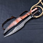 Damascus Steel Spartan Sword  King Leonidas 300 Movie Replica