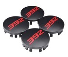 2 5 Inches Wheel Center Caps Covers With 2 5  63mm  Red 392 On Matte Black Cap