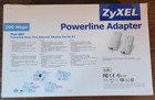 Zyxel Powerline Adapter  200 Mbps pla-407   Pass-thru Ethernet Adapter Kit New