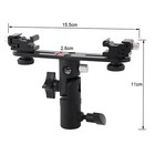 Dual Hot Shoe Bracket Light Stand Video Light Flash Umbrella Holder Flash Ho Fit