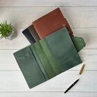 Leather Book Cover A5 Travel Journal Notebook Holder Diary Refillable Organizer