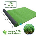 16 4ft Artificial Grass Mat Synthetic Outdoor Landscape Fake Lawn Drainage Holes