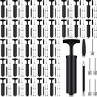 100 Sets Ball Pump Bulk Air Pump For Sports Balls Include Needle Nozzle Black