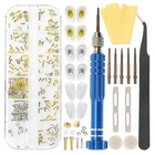 Upgraded Eyeglass Repair Kit - 5-in-1 Screwdriver  Nose Pads  Tweezers   More