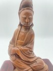 Chinese Boxwood Carving Of Guanyin Buddha
