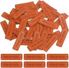 100 Pcs Pu Leather Handmade Labels Tags Sew On Crochet Bags Craft Diy Brown Kit