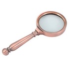Handheld Magnifying Glass High Grade Illuminated Magnifier Copper Tone 10x