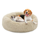 36 5   Plush Pet Bed Cat Dog Winter Round Washable Puppy Mat Calming Kennel Nest