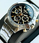 Seiko Spirit Black Dial Chronograph Stainless Steel Men s Watch Sbtr015