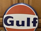 Gulf Gasoline Metal Sign Garage Vintage Style Wall Decor Tools Oil Bar Pub 14 